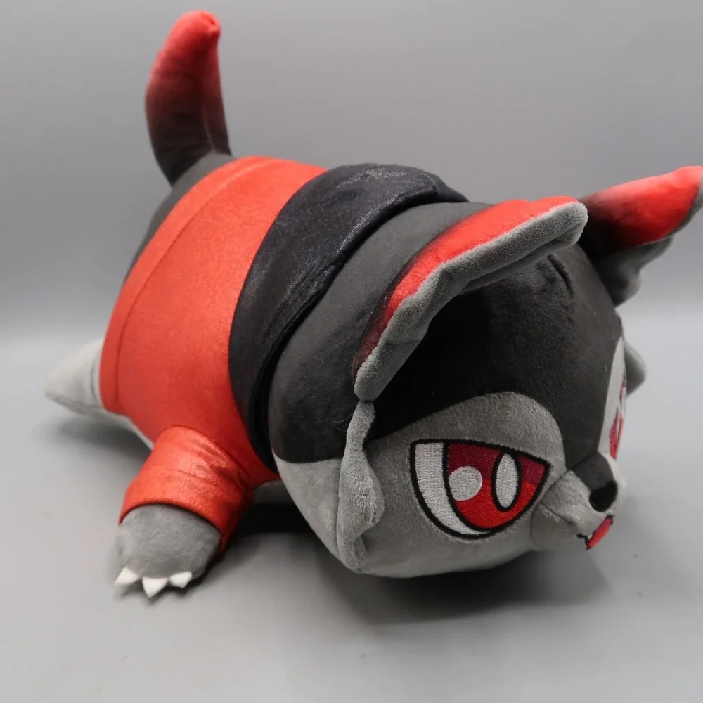 Aphmau Wolf Cat  AARON Plush Stuffed Toy 2024 Meemeows 12 Inch w/Red Hoodie